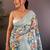 Multicolor floral zari silk blend handloom banarasi saree
