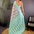 White floral zari silk blend handloom banarasi saree