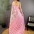Pink floral zari silk blend designer banarasi saree