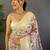 Multicolor floral zari silk blend banarasi saree