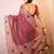 Pink geometric printed chanderi saree