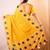 Yellow chanderi saree with blouse piece
