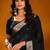 Black woven design zari poly georgette designer saree