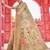Beige floral woven design zari saree
