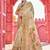 Beige floral woven design zari saree