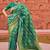 Green floral woven design zari saree