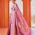Pink woven design ethnic motifs zari saree