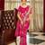 Pink floral woven design zari silk blend saree