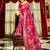 Pink floral woven design zari silk blend saree