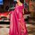 Pink ethnic woven design zari saree