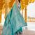 Blue woven design zari ethnic motifs zari saree