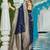 Blue ethnic woven design zari saree
