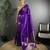 Violet ethnic motifs woven design zari saree