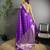 Violet ethnic motifs woven design zari saree