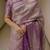 Purple woven design zari silk blend saree
