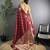 Maroon woven design zari saree