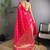 Magenta ethnic motifs woven design zari saree