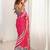 Pink floral sequinned pure chiffon saree