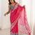 Pink floral sequinned pure chiffon saree