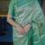 Green floral zari silk blend saree
