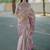 Lavender woven design zari silk blend handloom saree
