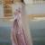 Lavender woven design zari silk blend handloom saree