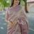 Lavender woven design zari silk blend handloom saree
