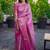 Pink woven design zari silk blend saree