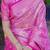 Pink woven design zari silk blend saree