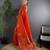 Orange woven design saree with blouse piece
