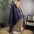 Navy blue woven design zari silk saree