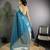 Blue woven design ethnic motifs zari saree