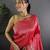 Peach woven design zari saree