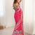Grey tie and dye mirror work silk blend saree