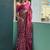 Pink floral printed poly cotton saree
