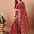 Red bandhani embroidered poly georgette bandhani saree
