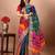 Green bandhani embroidered poly georgette bandhani saree