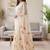 Off white off white floral chiffon saree unstiched blouse