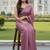 Purple beads and stones silk blend mysore silk saree