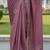 Purple beads and stones silk blend mysore silk saree