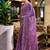 Lavender floral embellished beads & stones saree with blouse