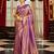 Purple ethnic motifs woven design zari saree