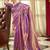Purple ethnic motifs woven design zari saree