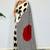Off white polka dot satin designer block print saree