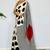 Off white polka dot satin designer block print saree