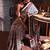 Cream ethnic motifs satin block print saree