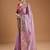 Lavender jimmychoo embroidery work saree with unstitched blosue piece