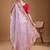 Lavender jimmychoo embroidery work saree with unstitched blosue piece