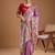 Lavender jimmychoo embroidery work saree with unstitched blosue piece