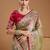 Green jimmychoo embroidery work saree with unstitched blosue piece